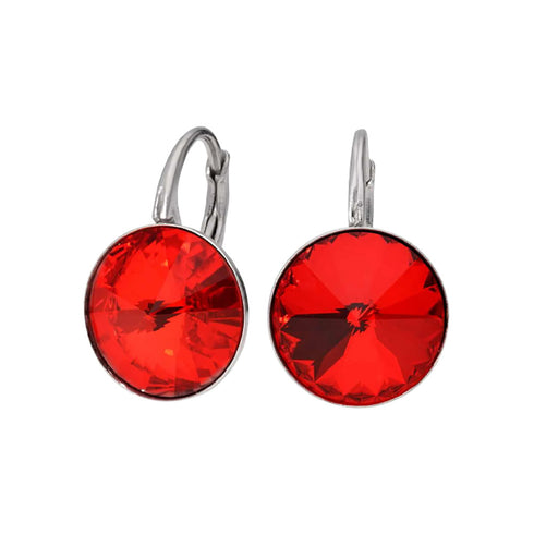 Серебряные серьги "Klaris IV (Light Siam)" с кристаллами Swarovski™